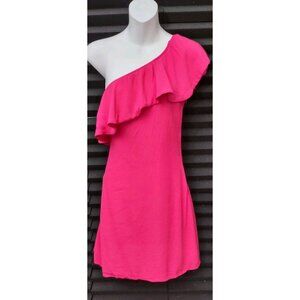 Astr The Label Dress Women Size X-Small  Vacation Fushia Pink One Shoulder